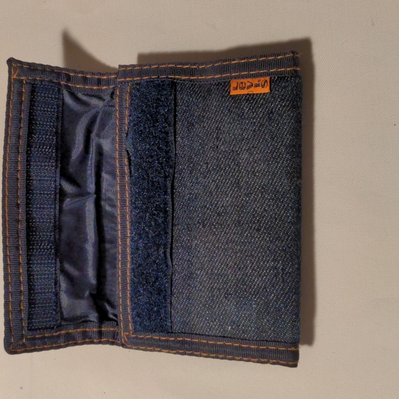 1970 Vintage LeVI'S Denim Trifold Unisex Wallet Dark Blue EUC - Picture 6 of 14